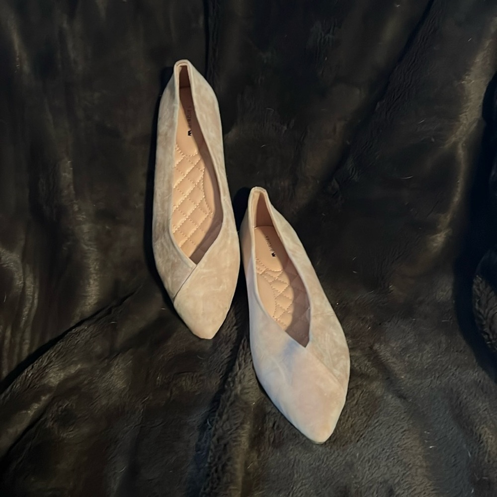 Birdies camel suede flats